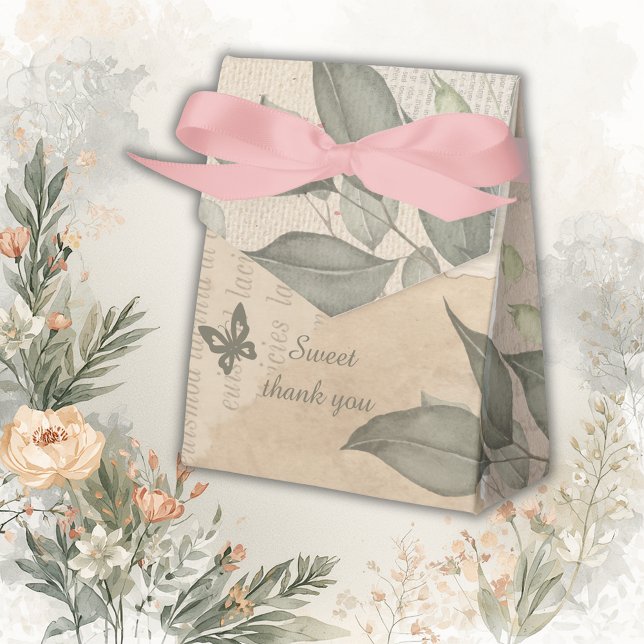 vintage boho eucalyptus greenery bröllop presentaskar (Skapare uppladdad)