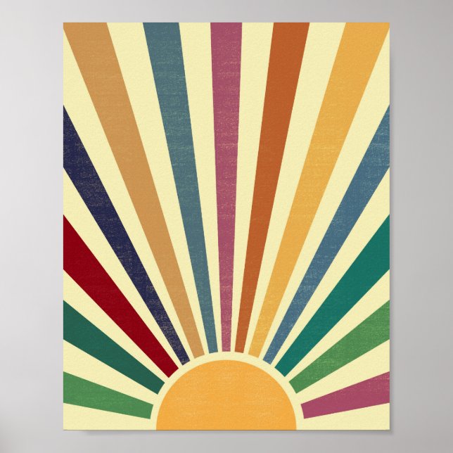 Vintage Boho Färg Poster (Framsidan)