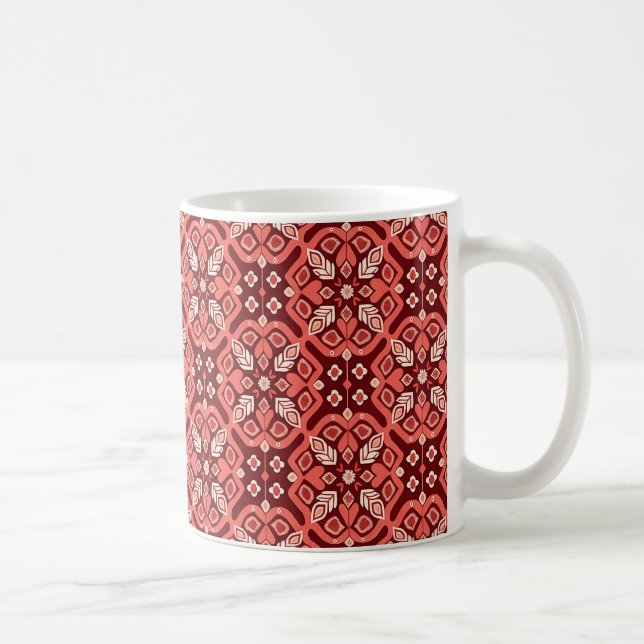 Vintage Boho Geometric Blommönster Kaffemugg (Höger)