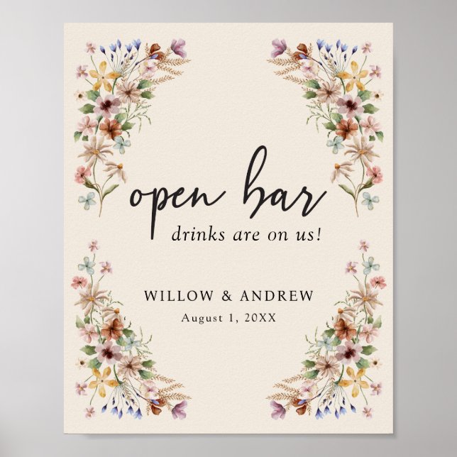 Vintage Boho Pub Poster (Framsidan)