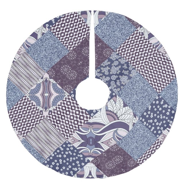 Vintage Boho Seamless. Julgransmatta Borstad Polyester (Framsidan)