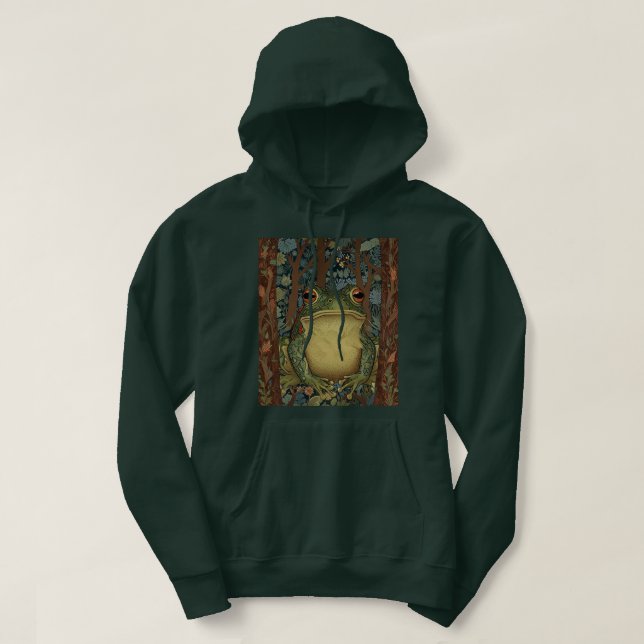 Vintage boho-skogsgroda hoodie (Design framsida)