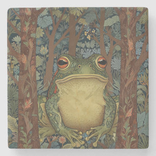 Vintage boho-skogsgroda stenunderlägg