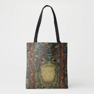 Vintage boho-skogsgroda tygkasse