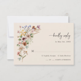 Vintage Boho Vildblomma OSA Kort