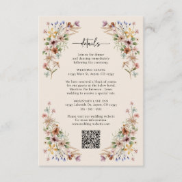 Vintage Boho Vildblomma Tilläggskort