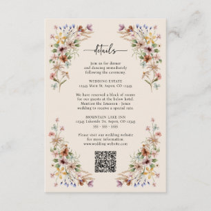 Vintage Boho Wildblomma Tilläggskort