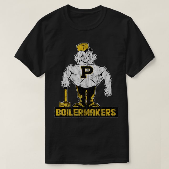 Vintage Boilermaker mascot - Distress-version T Shirt (Design framsida)