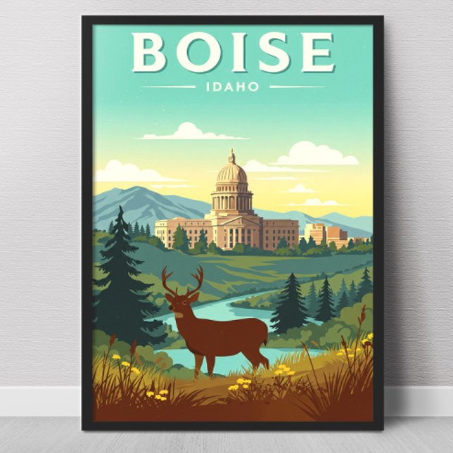Vintage Boise Idaho Poster (Skapare uppladdad)