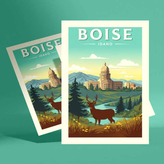 Vintage Boise Idaho Vykort (Skapare uppladdad)