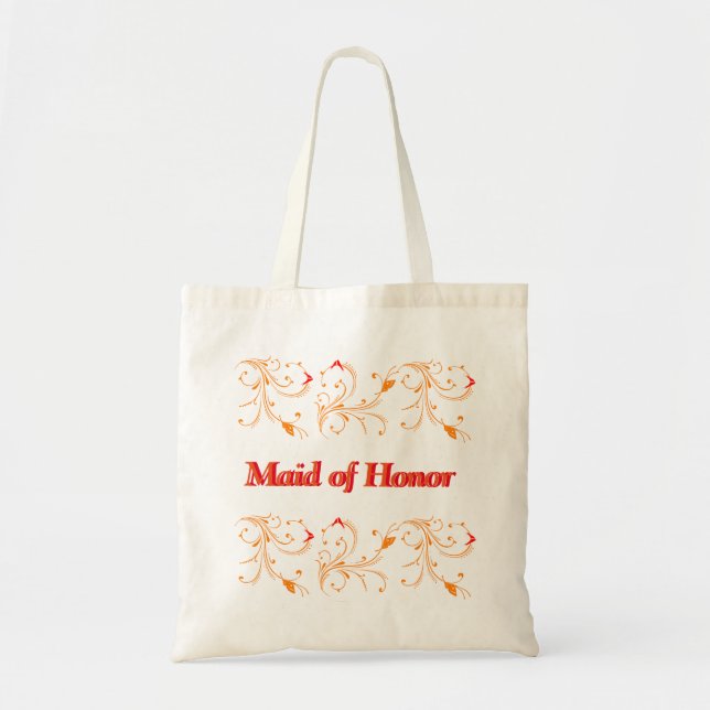 Vintage Böjd Blommigt Maid of honor Tygkasse (Framsidan)