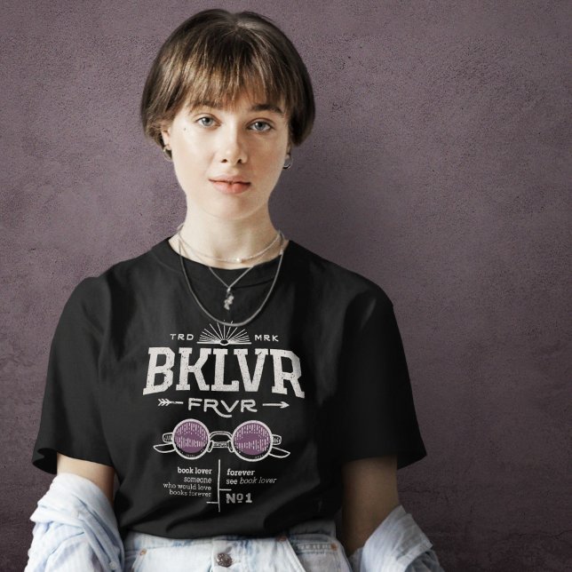 Vintage Bok Älskare BKLVR T Shirt (Book Lover Forever BKLVR FRVR Vintage T-shirt)