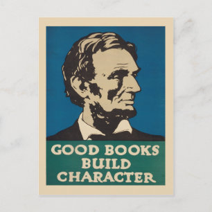 Vintage bok-befordran Abraham Lincoln Vykort