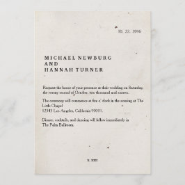 Vintage bok bröllopsinbjudan inbjudningar