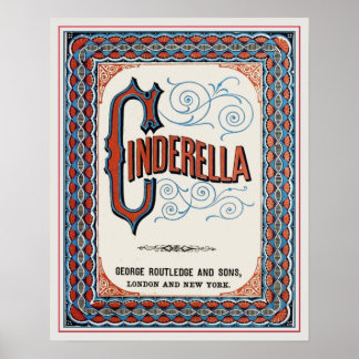Vintage Bok Cover Cinderella Poster