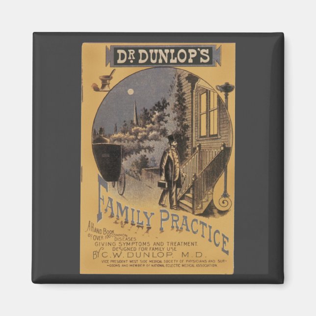 Vintage Bok Cover Doktor Dunlops familjepraxis Magnet (Framsidan)