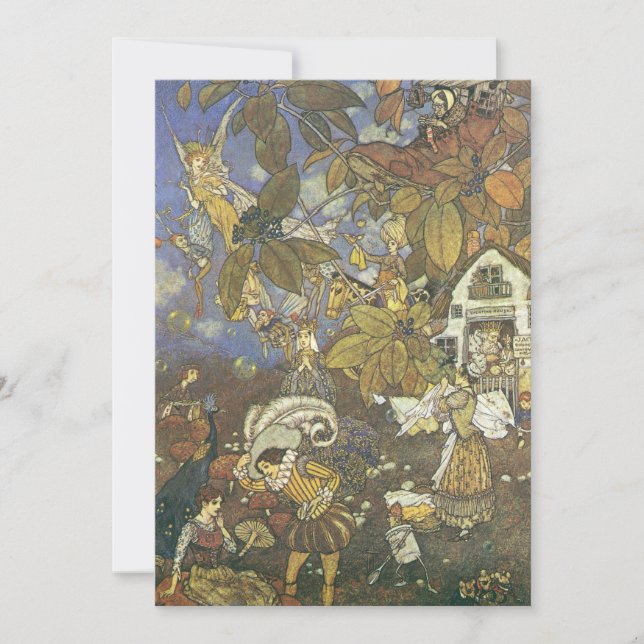 Vintage Bok, Födelsedagsfest inbjudan (Framsida)