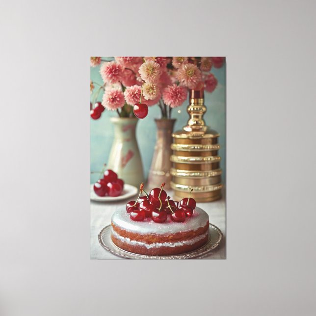 Vintage bok illustration Kanvastryck (Framsida)