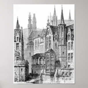 Vintage Bok Illustration Poster
