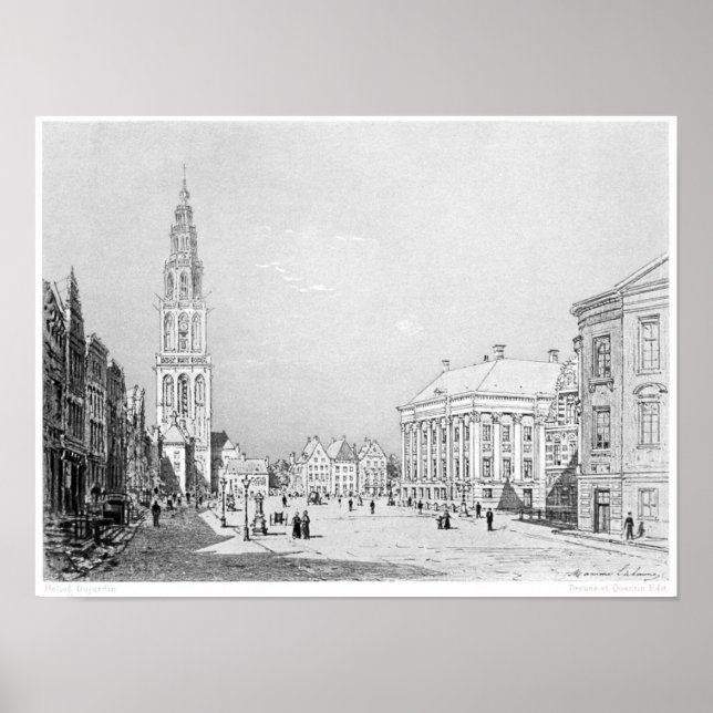 Vintage Bok Illustration Poster (Framsidan)