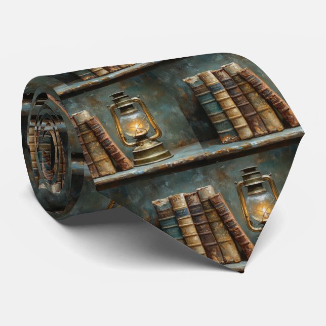 Vintage Bok Stack Painting Antique Bibliotek Wall Slips (Rullad)