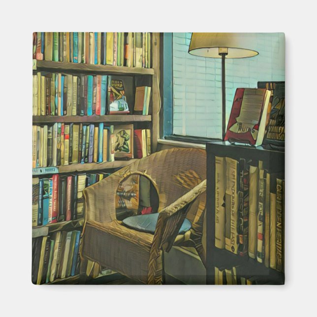 Vintage bok-teckningar magnet (Framsidan)