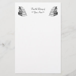 Vintage Bokar Anpassningsbar Stationery Brevpapper