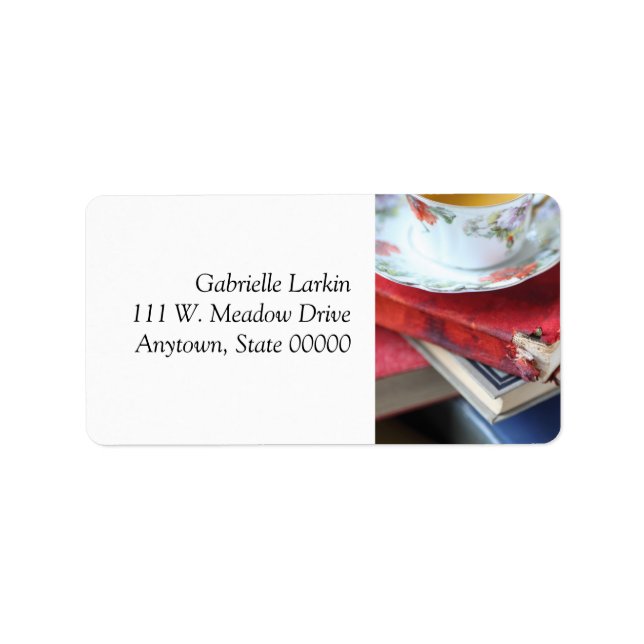 Vintage bokar med te adressetikett (Framsidan)