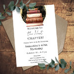 Vintage Bokar Nästa kapitel 40 Vuxens födelsedag Inbjudningar<br><div class="desc">Vintage Bokar Nästa kapitel 40 vuxens födelsedag. Enkel att anpassa. All text är justerbar och lätt att ändra för dina egna behov i party. underbar för innehavarna i bok i ditt liv. Ändra bara texten i alla åldrar.</div>