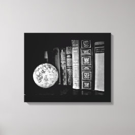 Vintage Bokar och Globe Canvastryck