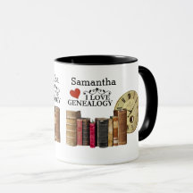 Vintage bokar släktforskningmuggen
