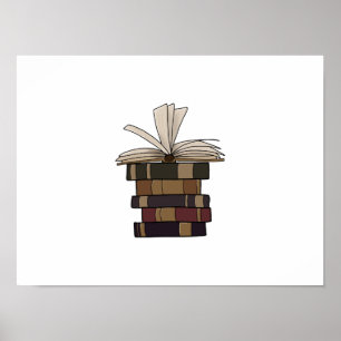 Vintage Bokar staplad Poster