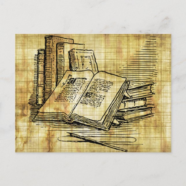 Vintage Bokar Vykort (Framsida)