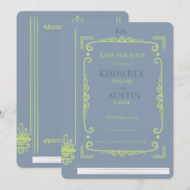 Vintage bokomslag | Boktema Spara datumet Inbjudningar