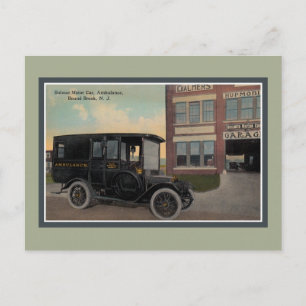 Vintage Bolmer Motor Car Ambulance Bound Brook NJ Vykort