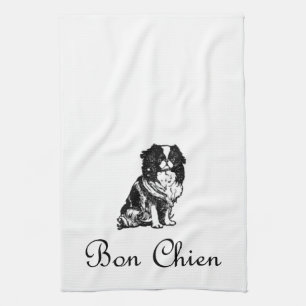 Vintage Bon Chien Bra Hund Pet Kökshandduk