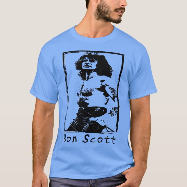 Vintage Bon Scott T Shirt (Framsida)