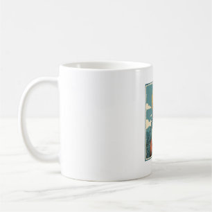 Vintage bönen Frälsare religiös skjorta design_1 Kaffemugg