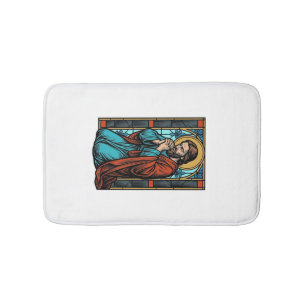 Vintage bönen religiös figur vektor skjorta Desi Badrumsmatta