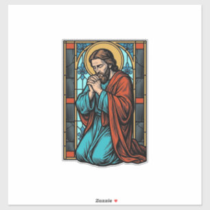 Vintage bönen religiös figur vektor skjorta Desi Klistermärken