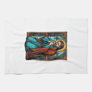 Vintage bönen religiös figur vektor skjorta Desi Kökshandduk