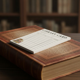 Vintage Books Bibliotekskort Anteckningsblock