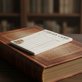 Vintage Books Library Card  Anteckningsblock