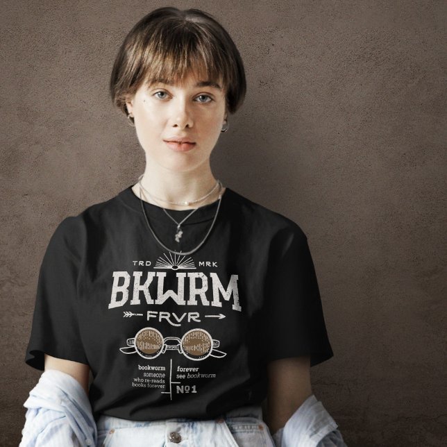Vintage Bookworm BKWRM T Shirt (Bookworm Forever BKWRM FRVR Vintage T-shirt)