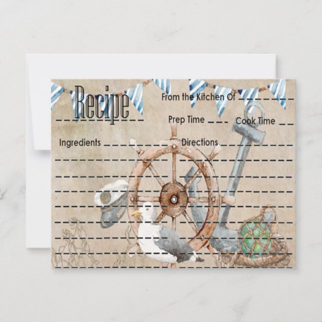 Vintage Boot Recept Card (Framsida)