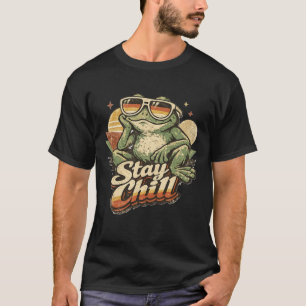 Vintage Bootleg Groda Retro Håll dig lugn Estetik T Shirt