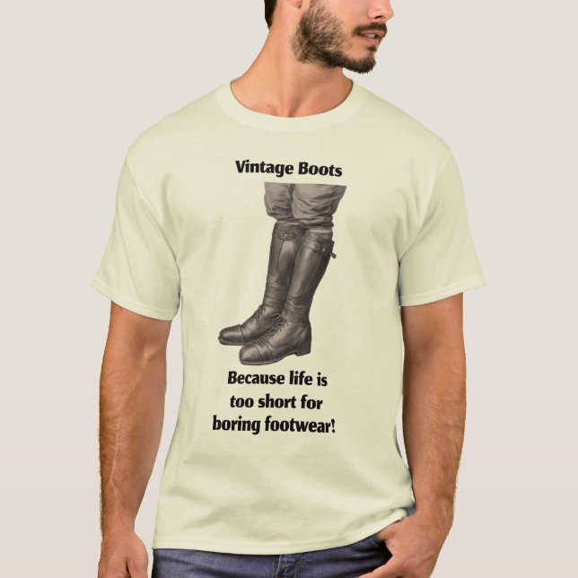 Vintage Boots T-Shirt (Framsida)