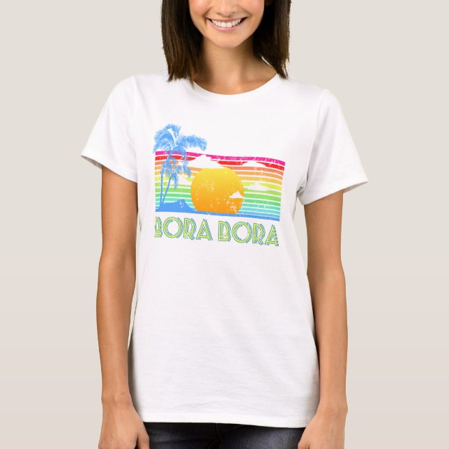 Vintage Bora Bora Beach T Shirt (Framsida)