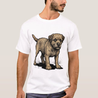 Vintage Border Terrier: Klassisk Otterhead Hund T Shirt