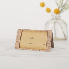 Vintage Bordsnumret Egypten Papyrus Bröllop Placeringskort